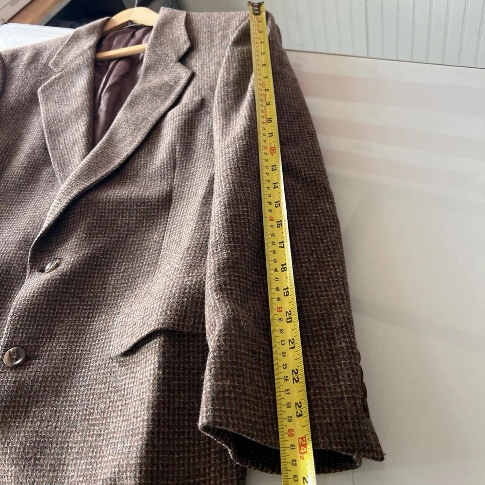 VTG Christian Dior Monsieur Brown Wool Blazer 38R Usa Made Union Kaufman Montana